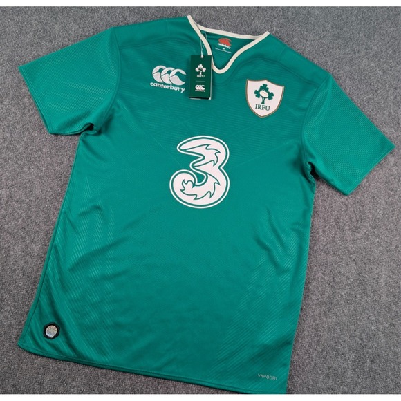 Ireland IRFU Canterbury Vapodri Rugby Shirt Mens Medium Green 2014-15 NWT - Picture 1 of 8